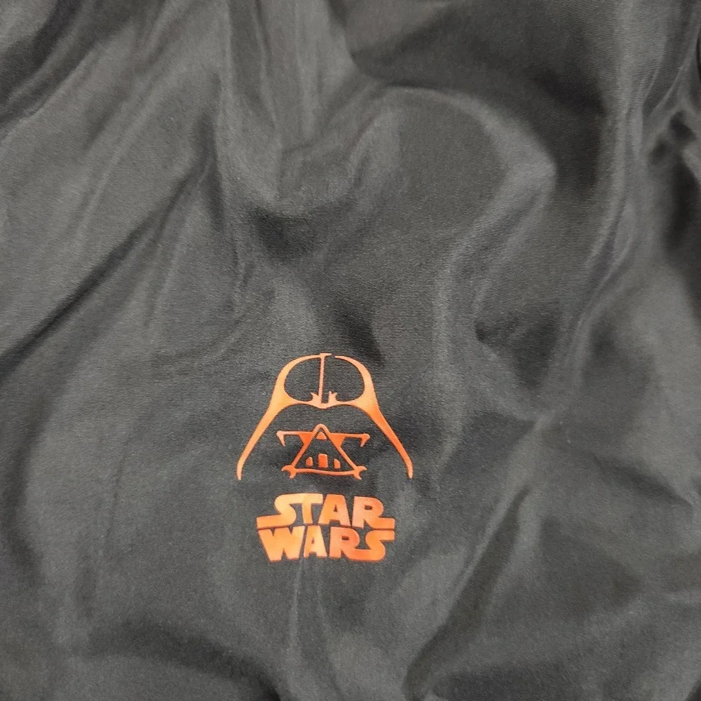 Disney Parks Star Wars Darth Vader Black Rain Zip Windbreaker Hoodie Jacket L - Picture 12 of 13